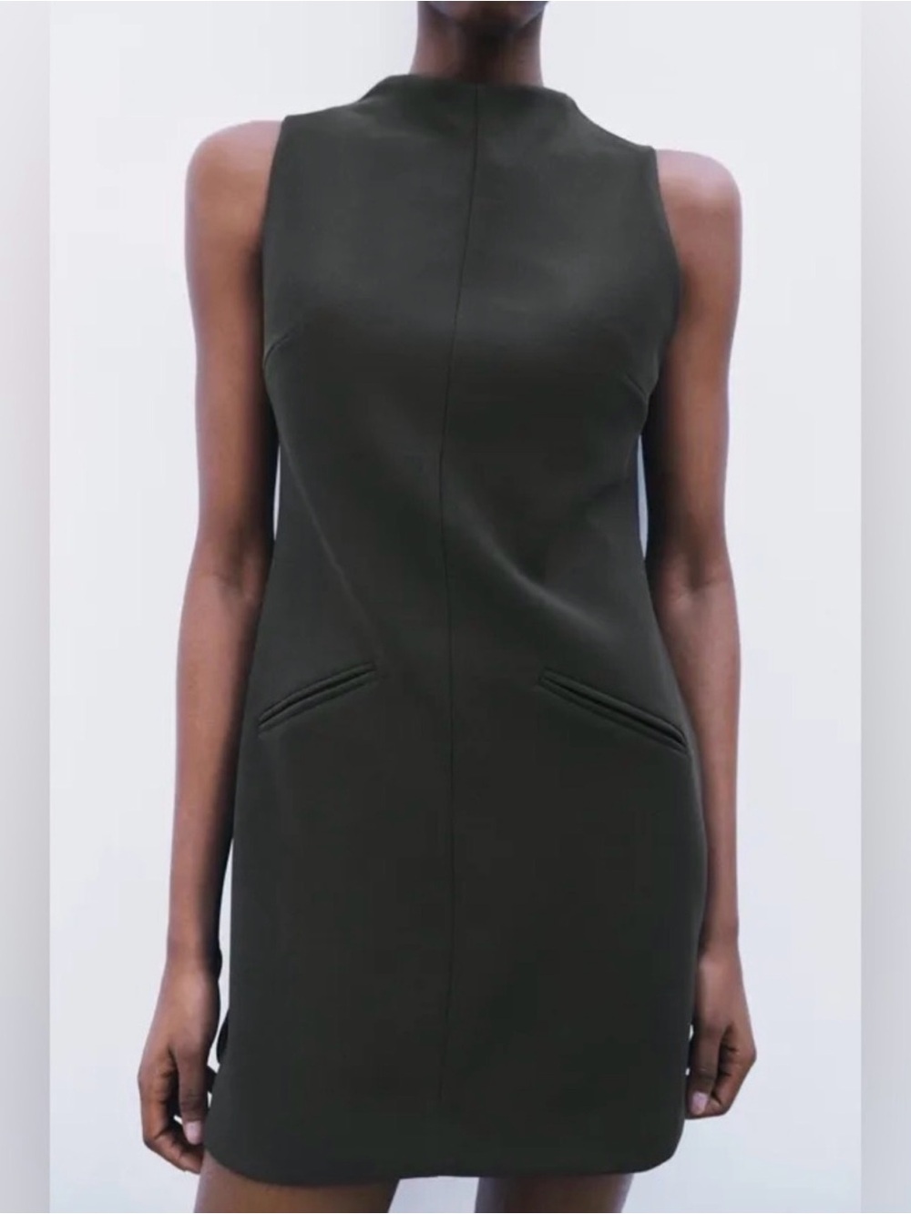 Zara Sleeveless Shift Dress in gray